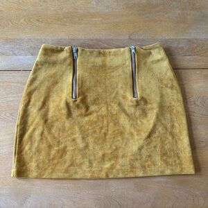 Forever 21 yellow/brown mini skirt